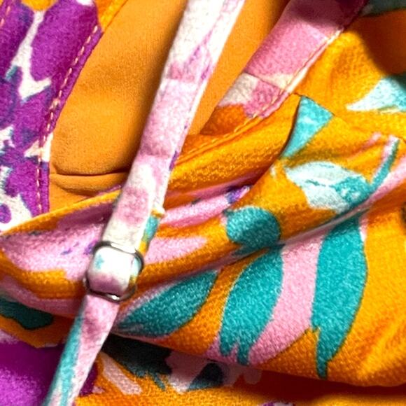 ASTR the Label Mini Dress - S - Orange Multi Floral - Adjustable Straps - NWT - Picture 12 of 15